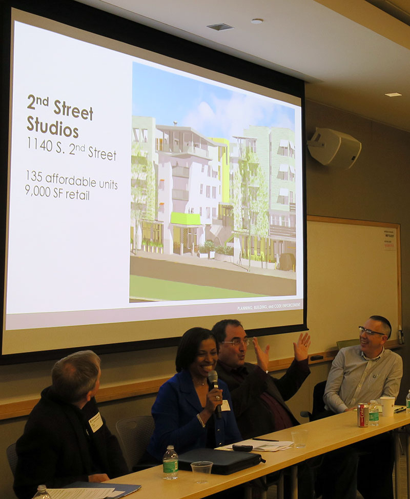 Second Street Studios located at 1140 S. 2nd Street is an attractive residential unit built using modular construction that offers permanent, supportive housing services.