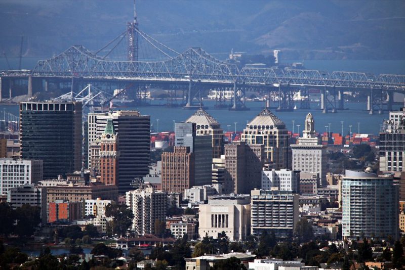 View of downtown Oakland & Bay Bridge