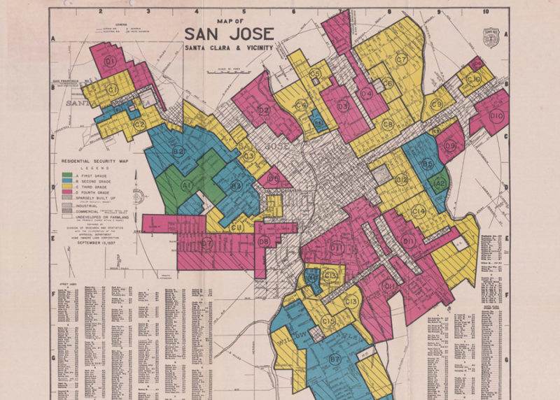 San Jose redlining map
