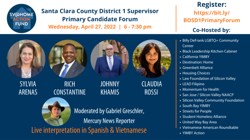 Santa Clara County Supervisorial District 1 Candidate Forum