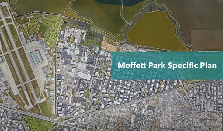 Arial image of Moffett Park Specific Plan area
