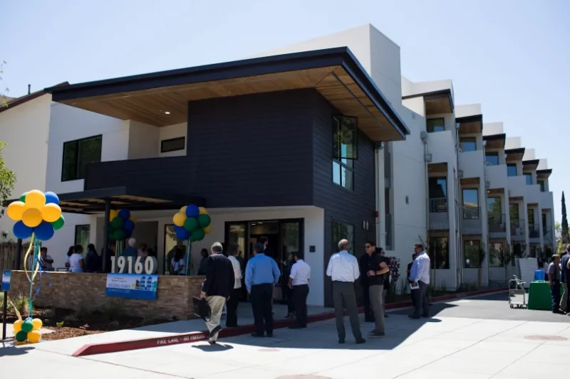 The unveiling of The Veranda housing development in Cupertino, Calif., on Monday, Aug. 12, 2019. The 19-unit affordable housing development for seniors has six units set aside for seniors who are disabled and homeless.(Randy Vazquez/Bay Area News Group)