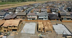 OAKLEY, CA – JUNE 24: Homes under construction in the Delaney Park housing development are seen from this drone view in Oakley, Calif., on Thursday, June 24, 2021. (Jane Tyska/Bay Area News Group)