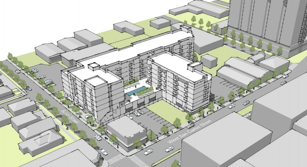 777 West San Carlos Residential development, proposed for a San Jose site near West San Carlos Street and Sunol Street, would total 156 units, concept.